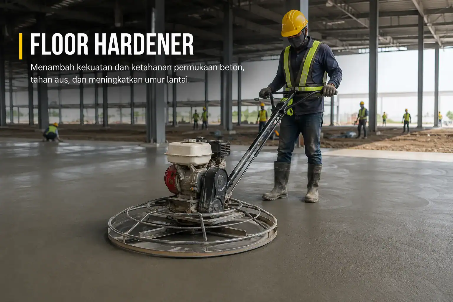 Jasa floor hardener dan finish trowel wilayah jakarta, bekasi, depok, bogor, tangerang, banten, cikarang, karawang, purwakarta, sukabumi, bandung dan jawa barat.